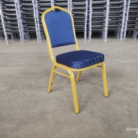 Chaise de banquet de luxe pour hall d'hôtel, dossier haut, en aluminium, empilable