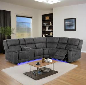Fabricante de Sofás Esquineros Reclinables de Lujo con Masaje Eléctrico, Extensibles, con LED y Bluetooth para Cine en Casa - Product Image 5