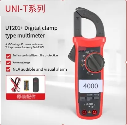  UNI-T  UT201+/ut202+/ut202A+ Digital Clamp multimeter Clamp meter Automatic range Intelligent anti-burn NCV ammeter