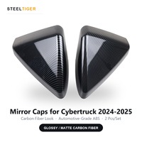 Coques de rétroviseurs latéraux en fibre de carbone ABS STEELTIGER pour Cybertruck 2024-2025, 1 paire, protection des rétroviseurs latéraux