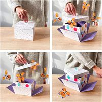 Boîte à explosion papillon volant surprise personnalisée, best-seller 2024, boîte cadeau de vacances, boîte à gâteau pour les petites entreprises