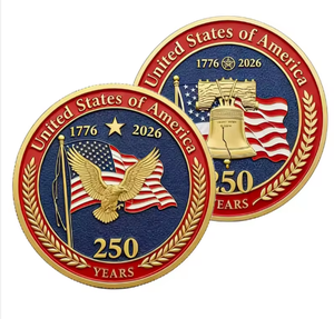 Moneta Commemorativa Personalizzabile per il 250° Anniversario dell'Indipendenza Americana, Campana della Libertà, <span class=keywords><strong>Aquila</strong></span> Calva - Product Image 5