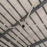 Ventilateur de plafond BIOTE HVLS 20 pieds, moteur PMSM 1,5 kW, couverture 1100 m², 45 dB, silencieux, faible bruit, pour usine de fabrication, utilisation air frais