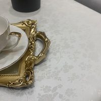 Nappe de salon d'hôtel style nordique à motif géométrique, imperméable, résistante à l'huile, sans lavage requis, avec bordure en dentelle