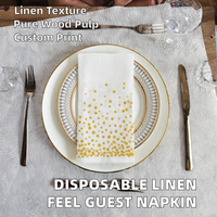 Serviettes en papier Airlaid effet lin jetables 40x40cm en gros pour mariage, restaurant, hôtel, banquet