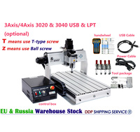 3040 CNC routeur graveur fraiseuse USB + LPT 3 axes/4 axes avec guide linéaire à volant 220V/110V 300W outils de sculpture illustration