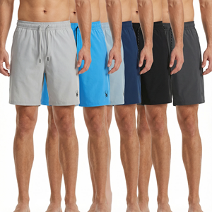 Shorts de bain LS tissés mi-longs, taille élastique unie, respirants, séchage rapide, unisexe, 100% polyester, logo personnalisé - Product Image 2