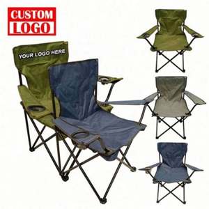 Custom Outdoor Camping Chair with Polyester Fabric and Steel <b>Frame</b>-Foldable Custom Logo Bulk Wholesale - Product Image 1