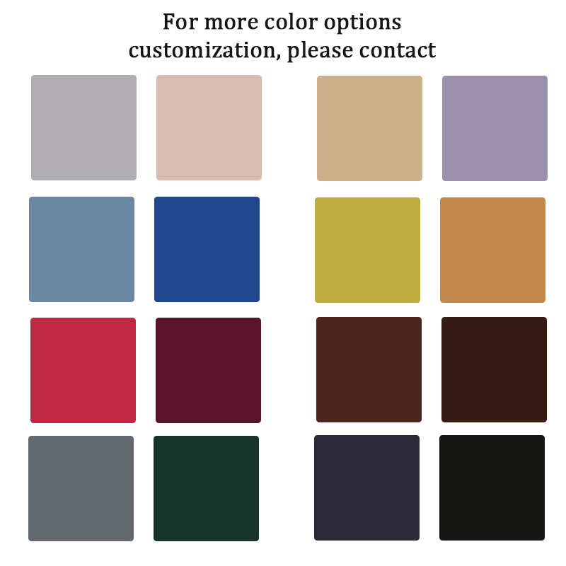 Pour plus d'options de couleurs/personnalisation, veuillez contacter