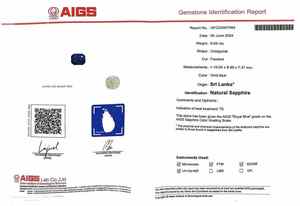 SGARIT 6.69ct 18k gold Natural Sri Lanka blue sapphire fashion gemstone 134pc 0.571c diamond AIGS+NGTC certificate for <b>Man</b> <b>Ring</b> - Product Image 6