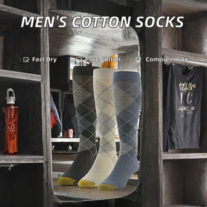 Men's <b>Knee</b> <b>High</b> <b>Socks</b> Cotton Blend Breathable Moisture Wicking Casual Business Sports <b>Socks</b> - Product Image 2