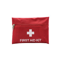 Trousse de premiers secours rouge en tissu Oxford pour l'exportation, kit médical d'urgence pour la famille, les voyages en voiture et la survie en extérieur, lot de 12 pièces, idéal comme cadeau