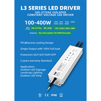 Transformateur électronique LED AC-DC étanche IP68 300W 12V 24V 36V 48V pour bande lumineuse LED extérieure, entrée 100-277VAC, prix usine