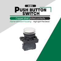 LVBO Xb5 Bouton poussoir Bouton poussoir illuminé Interrupteur momentané NC NO Voltage 220V 24V XB5-AV3361