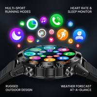 Reloj Inteligente K52 Directo de Fábrica con Pantalla IPS de 1.39 Pulgadas, Monitor de Sueño, Asistente de Voz, +100 Deportes, para Hombre