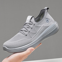 Mocassins respirants et légers pour hommes, avec semelle extérieure en PU antidérapante et amortie, style décontracté et tendance pour la marche