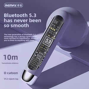 Écouteurs sans fil TWS Remax les plus vendus pour 5.3 - Son stéréo semi intra-auriculaire - Autonomie de 10 à 15h ; Style bonbon de coton - Product Image 3