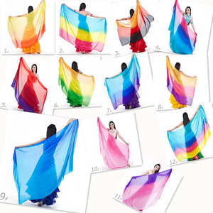 Velo di seta lode danza adorazione veli danza del ventre 100% vera sciarpa di seta scialle velo - Product Image 5