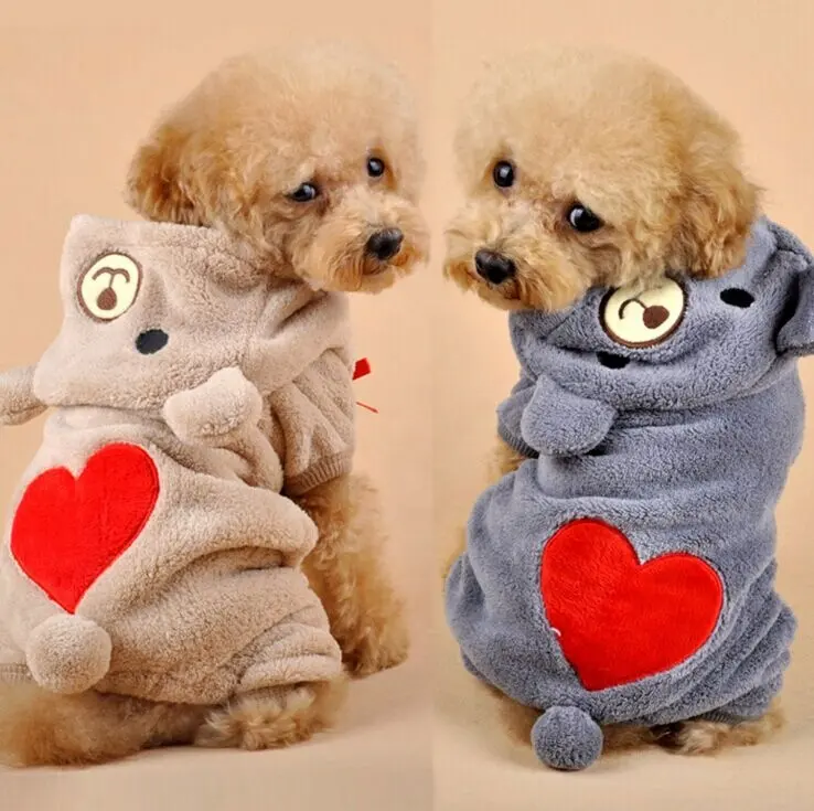 Popüler Köpek Hoodie Düz Polar Köpek Giyim Evcil Hayvan Giysileri Sıcak Köpek Kazak Ceket