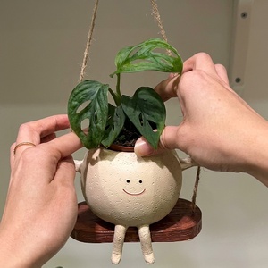 Jardinière suspendue personnalisée ROOGO en forme de tête, pour intérieur et extérieur, avec trou de drainage, supports pour plantes pour la décoration de jardin et de maison - Product Image 3