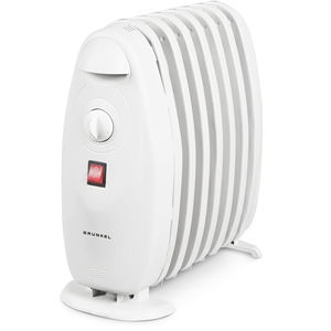 Radiateur électrique à huile Grunkel 800W blanc, chauffage portable pour la maison et le bureau - Product Image 1