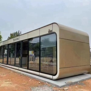Steel Cartridge Mobile Travel Home 4-6 Persons Gray Integrated <b>House</b> With <b>Bed</b> For Outdoor Living - Product Image 2