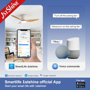 Ventilateur de plafond à LED 1stshine OEM Lames en plastique Smart App Control encastré 45 pouces Lumière de ventilateur de plafond - Product Image 6