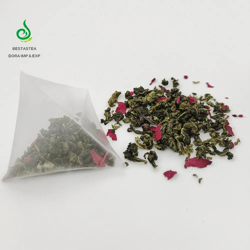 Fabriek Bulk Supply Nieuwe Komende Rose Smaak Oolong Thee Chinese Smaak Thee Tas Rose Gearomatiseerde Theezakjes