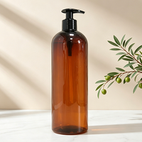 Bouteille ronde de 750 ml, couleur fauve, pour shampoing au gingembre, lotion, gel douche, après-shampoing, modèle 75, fabriqué en Chine