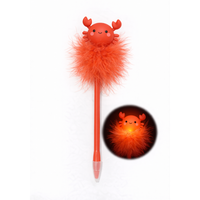 Bolígrafo Promocional Corporativo Nicher con Forma de Cangrejo, con Pluma LED, Novedad Escolar, Punta de 0.7mm, Plástico, Personalizable