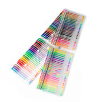 Ensemble de stylos marqueurs à encre gel 1.0mm avec logo personnalisé encre violette et pailletée multicolore matière plastique durable