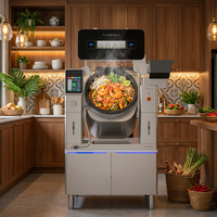Robot de cuisson automatique T-Chef en acier inoxydable résistant à la chaleur, modulaire, à rinçage automatique, silencieux, pour la cuisson à la wok, machine de cuisson numérique