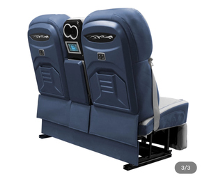 Sièges arrière VIP pour voiture, 3 sièges pliants personnalisés pour fourgon de luxe, voiture d'affaires, cuir, logo personnalisé, personnalisable - Product Image 2