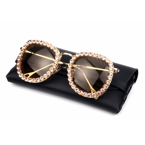 DASIYER <span class=keywords><strong>2022</strong></span> dames <span class=keywords><strong>lunettes</strong></span> de soleil Style européen et américain petit cadre or PC avec 2019 strass <span class=keywords><strong>lunettes</strong></span> nouvelle <span class=keywords><strong>tendance</strong></span> - Product Image 3