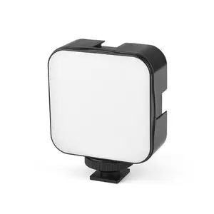Shenniu — Mini lampe LED de remplissage pour photographie vidéo, éclairage pour photographie, intensité variable, 5W, avec adaptateur de montage à griffe froide, pour Canon, Nikon, Sony, DSLR, 6500K