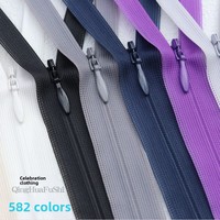 Stock en gros n° 2 fermetures éclair invisibles en plastique écologiques de qualité supérieure, fermées, de 25 à 60 cm, pour robes