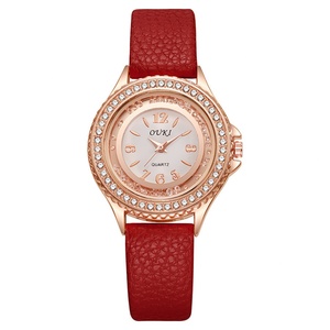 Reloj de Cuarzo para Mujer con Correa de Cuero, Reloj de Pulsera con Pedrería, Reloj de Moda para Mujer, Reloj Casual Elegante - Product Image 2