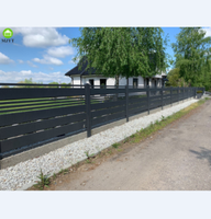 Clôture de jardin en alliage d'aluminium, treillis métallique revêtu, portails semi-privés pour extérieur, écologiques et résistants aux intempéries