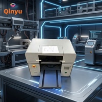 Imprimante DTG Qinyu pour T-shirts en coton/sweats à capuche, machine d'impression directe sur vêtement, tête I1600, usage professionnel pour petites entreprises, encre blanche, USB/Windows