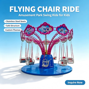 Nuevo Diseño de Atracciones para Parques de Diversiones, Columpio Giratorio de 12 Asientos para Niños, <span class=keywords><strong>Silla</strong></span> Voladora Giratoria <span class=keywords><strong>YOYO</strong></span>, Certificación CE, Acero, para Exteriores - Product Image 2