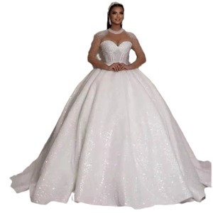 <span class=keywords><strong>Robe</strong></span> de mariée moderne personnalisable, style <span class=keywords><strong>robe</strong></span> de bal, haute qualité, longueur ras du sol, LED lumineuse - Product Image 2