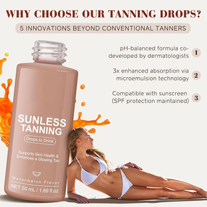 Suero Autobronceador Orgánico de Marca Privada AiXin, Acelerador para Pieles Normales, Realza el Tono Natural de la <span class=keywords><strong>Piel</strong></span>, Gotas Autobronceadoras Corporales 50ml - Product Image 2