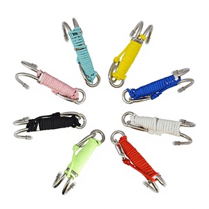 KEEP DIVING Corde de sécurité de plongée en acier inoxydable 316, résistante à la dérive et à l'eau, avec double crochet de flux SSA SLG12, Exportation transfrontalière - Product Image 1
