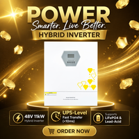 Convertisseur solaire hybride hors réseau 48V 8KW 11KW avec chargeur MPPT 120A intégré, écran LCD WiFi