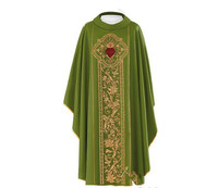 Nouvelle Chasuble Imprimée pour Célébrant d'Église, Pasteur ou Prêtre, Toge Vintage, Robe, Cape, Soutane, Vêtement Liturgique Blanc, Rouge, Vert, Violet