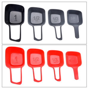 Plastic Measuring Cups Set 4 Piece Gray Kitchen Baking Tools Eco Friendly Hand Wash Only - Product Image 4