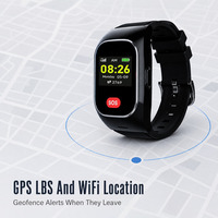 Montre connectée A36 OEM ODM 4G SOS avec logo personnalisé, GPS Tracker pour personnes âgées et enfants, appels bidirectionnels, moniteur d'oxygène sanguin et de santé