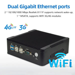 Computadora industrial sin ventilador, mini PC, Intel Celeron J1900/J1800, 2 x RS232, DDR3, WIFI, <span class=keywords><strong>G4G</strong></span>, OS, compatible con Win7/8/10/Linux, 2 uds. - Product Image 4