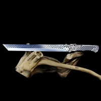 Couteau de cuisine forgé à la main Longquan chinois couteau à poisson durable couteau à pastèque de chasse en acier inoxydable