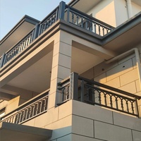 Clôture décorative en alliage d'aluminium pour jardin de villa, écologique, durable, avec balustres verticaux, garde-corps, design personnalisé